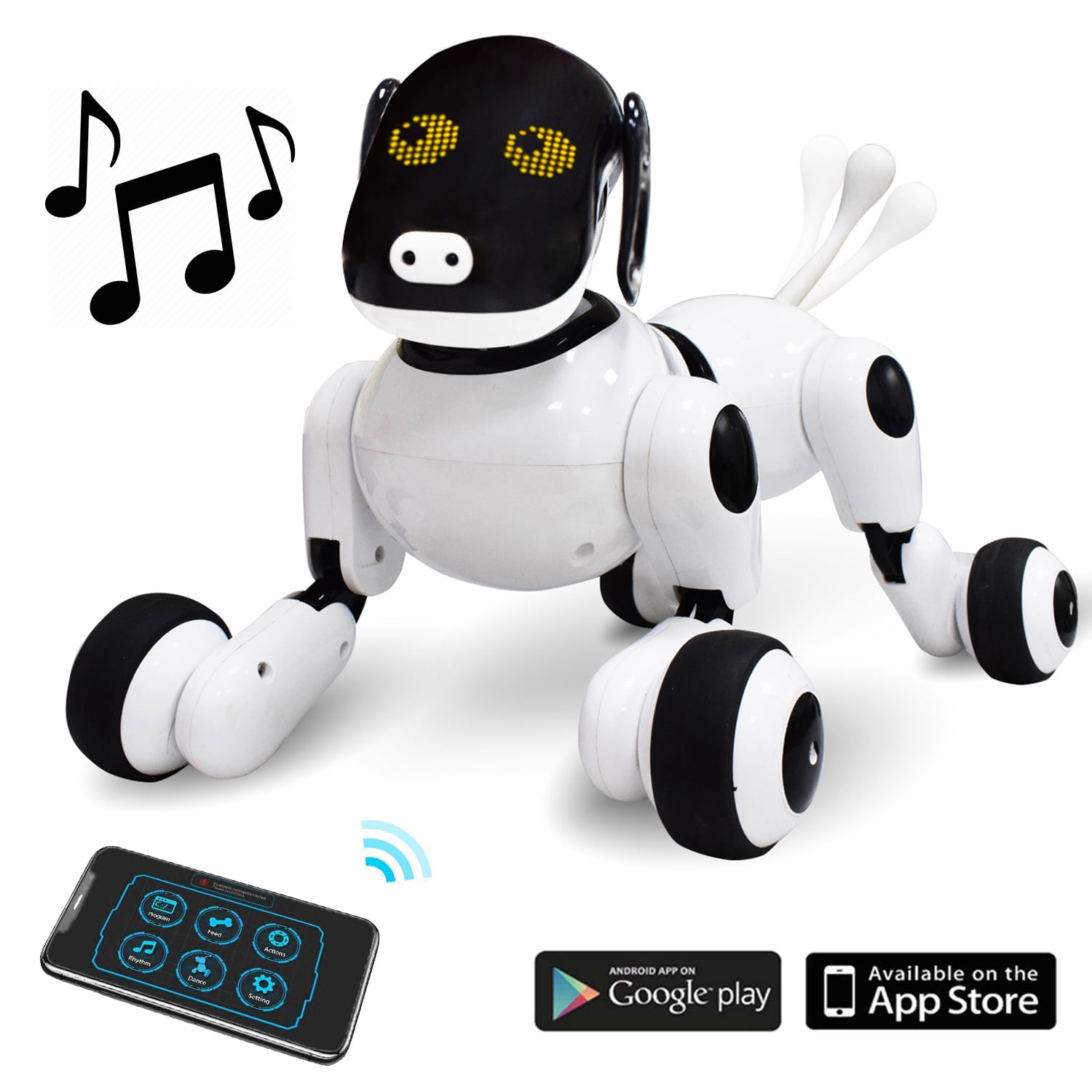 Contixo Puppy Smart Puppy RC Toy Robot Electronic Pet Smart Interactive Robot Pet Toy Black Walmart