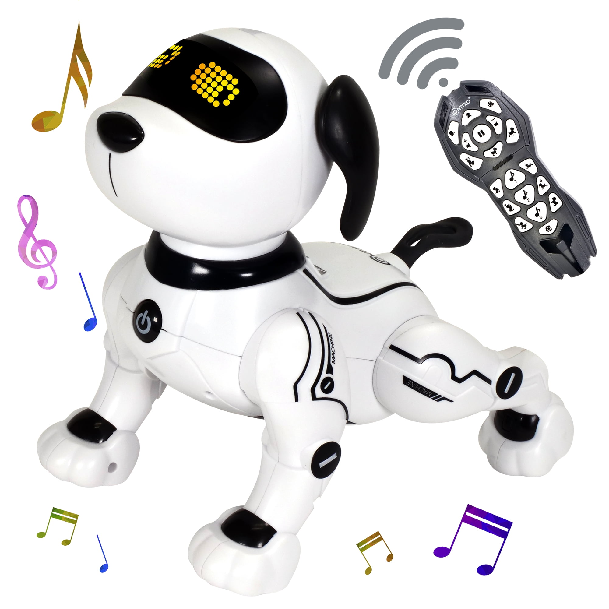 Contixo R3 Robot Dog Toy, Remote Control, Voice Commands, Dancing, Black,  Ages 3-8