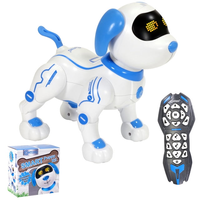 Almindelig rolige for mig Contixo R3 Robot Dog, Walking Pet Robot Toy Robots for Kids, Remote  Control, Interactive Dance, Voice Commands, RC Toy Dog for Boys and Girls ( Blue) - Walmart.com