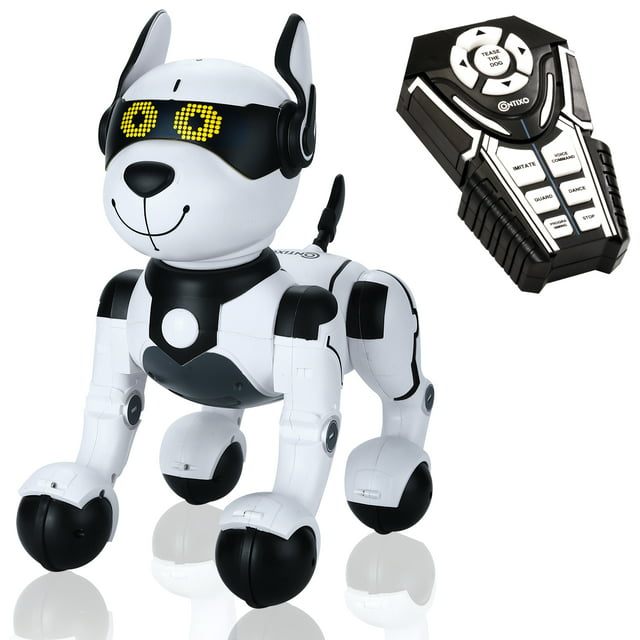 Contixo R4 Dog RC Toy Robot Electronic Pet, Walking Pet Toy Robots for Kids, Remote Control, Interactive & Smart Dancing, Voice Commands, RC Dog Gift toy for Girls & Boys Ages 2,3,4,5,6,7,8,9 10Years