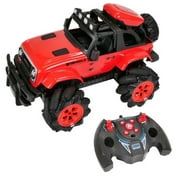Contixo SC7 Off-Road Remote Control Truck, 114 Scale 4WD Drift Action RC Truck Toy with LED Lights, Red