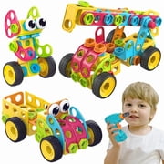 Contixo Educational Building Blocks for Toddlers, 3D STEM Construction Kids Toy Set with Guide, 223-Piece