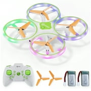 Contixo TD1 Dragonfly Light Up RC Quadcopter Beginner Stunt Drone for Kids with LED Light Effects Green