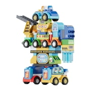 Contixo TF1 Transformer Building Block Set | 2-in-1 Transforming City Vehicle to Robot STEM Building Toy for Kids Ages 3+ | 93-Piece Snap-Fit Construction Set with City Traffic Scene