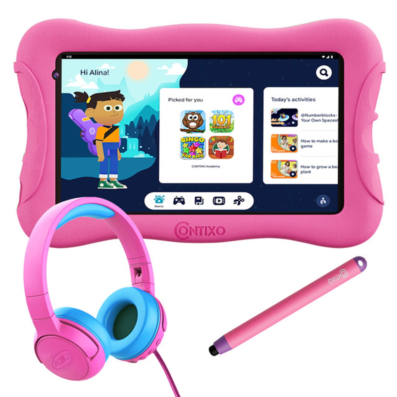 Contixo V10+ Bundle: Smart 7 inch Kids Tablet + Bluetooth Headphone, Apps & Parent Control - Blue - Walmart.com Contixo V10+ Bundle: Smart 7 inch Kids Tablet + Bluetooth Headphone, Apps & Parent Control - Blue - Walmart.com