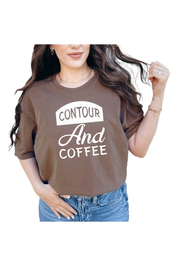 Contour And Coffee Lovers Merch, Espresso Comfort Colors T-Shirt, XL