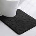 thumbnail image 1 of Memory Foam Contour Bath Mat Black Pebble Design 18x20, 1 of 9