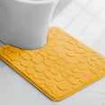 thumbnail image 1 of Evideco French Home Goods Memory Foam Contour Bath Mat Mustard Yellow Pebble Design 18x20, 1 of 9
