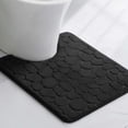thumbnail image 1 of Evideco French Home Goods Cobble Stone Mat Rustic Tailored Black 100% Polyester Microfiber Bath Rugs, 20"L x 20"W x 1/2"H, Non-Slip Backing, 1 of 8