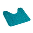 thumbnail image 1 of Evideco French Home Goods Contour Bath Rug Memory Foam Mat 3D Pebble 20âL x 20âW Peacock Blue, 1 of 6