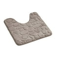 thumbnail image 1 of Evideco French Home Goods Contour Bath Rug Memory Foam Mat 3D Pebble 20”L x 20”W Taupe, 1 of 6