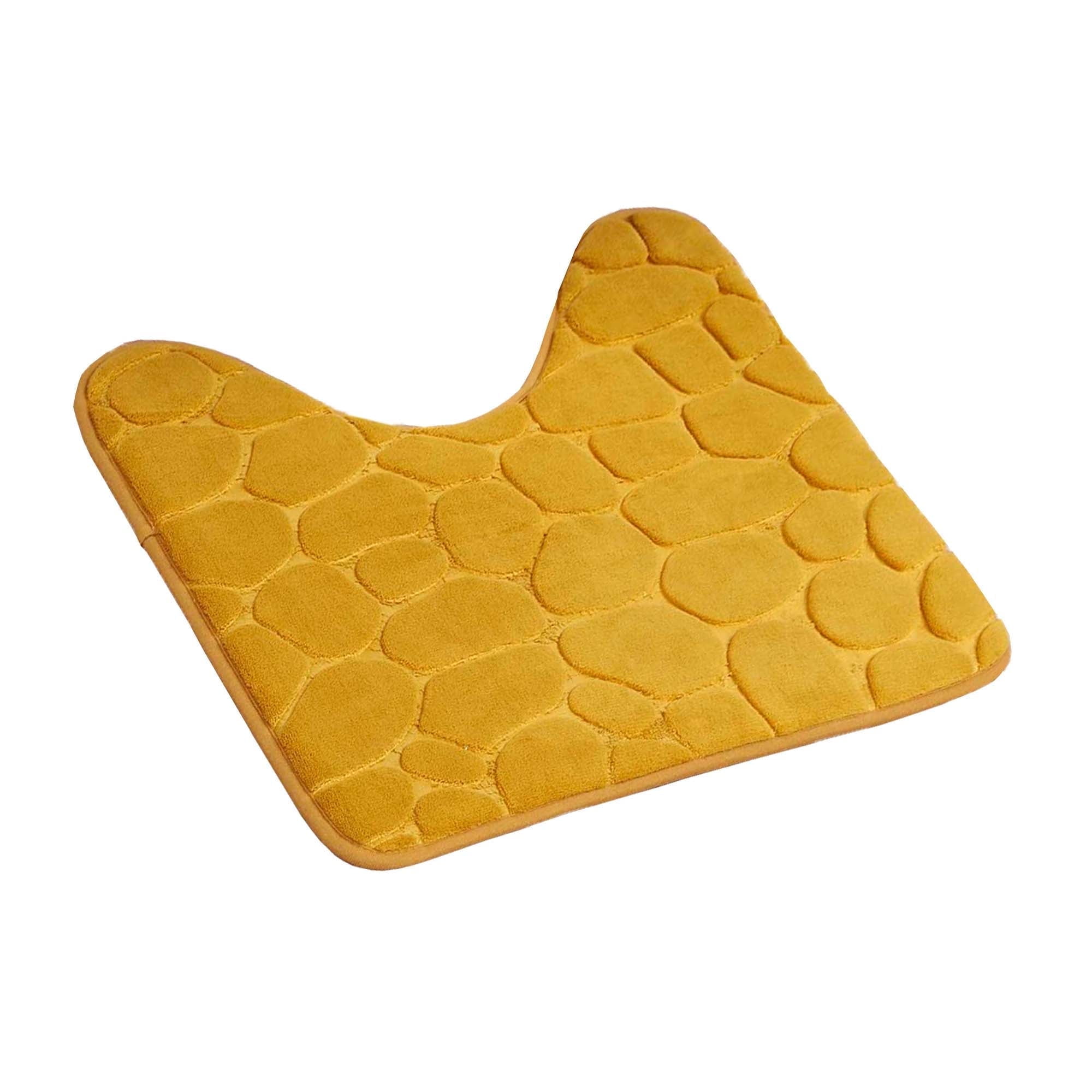Yellow Mustard Memory Foam U-Shaped Contour Bath Rug