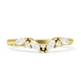 thumbnail image 1 of Contour Curved Marquise Band Yellow Tone CZ 925 Sterling Silver Size 5, 1 of 4