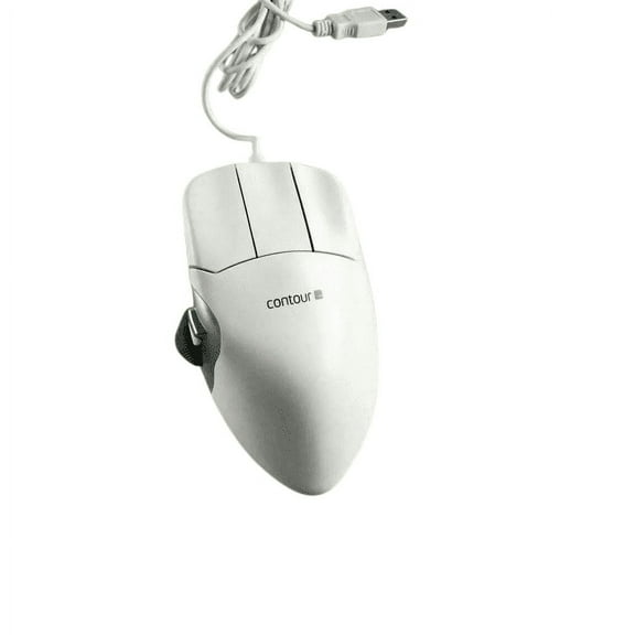 Contour Design WHITE Perfit Mouse Non-Scroll Optical Ergonomic Large Right USB PMO5-L-R