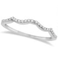 thumbnail image 1 of Contour Diamond Accented Wedding Band 18K White Gold (0.13ct), 1 of 3