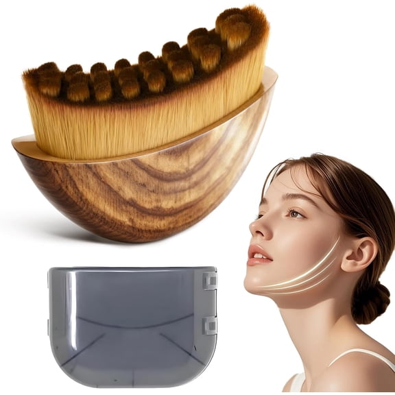 Contour Face Brush, Drainage Brush for Face, Chin, Neck & Jawline Sculpting, Anti-Puffiness, Lift & Tighten, Improves Skin Glow, Suitable for All Skin Types