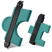 2 Pack Green Contour Gauge Tool  10 Inch&5 Inch Widen Shape Duplicator with Lock,Profile Outline Measuring Tool for Woodworking,DIY,Construction,Ideal Gift for Dad,Grandpa,Husband