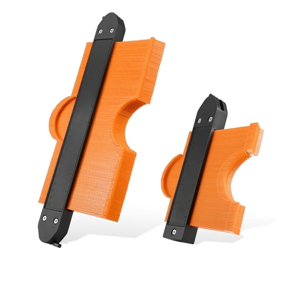 2 Pack Orange Contour Gauge Tool– 10 Inch&5 Inch Widen Shape Duplicator with Lock,Profile Outline Measuring Tool for Woodworking,DIY,Construction,Ideal Gift for Dad,Grandpa,Husband