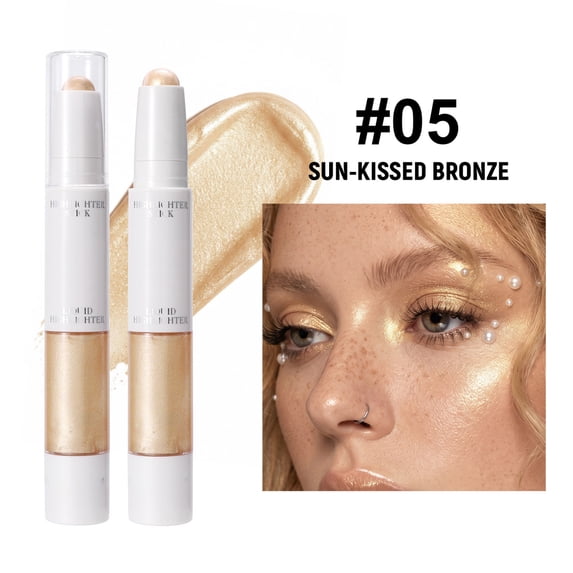 Contour Highlighter Stick, Dual-Ended Eyebrow Highlighters, Highlighters Assorted Colors, Sculpting Stick for Face Body Contouring Makeup, Waterproof, Long-Lasting
