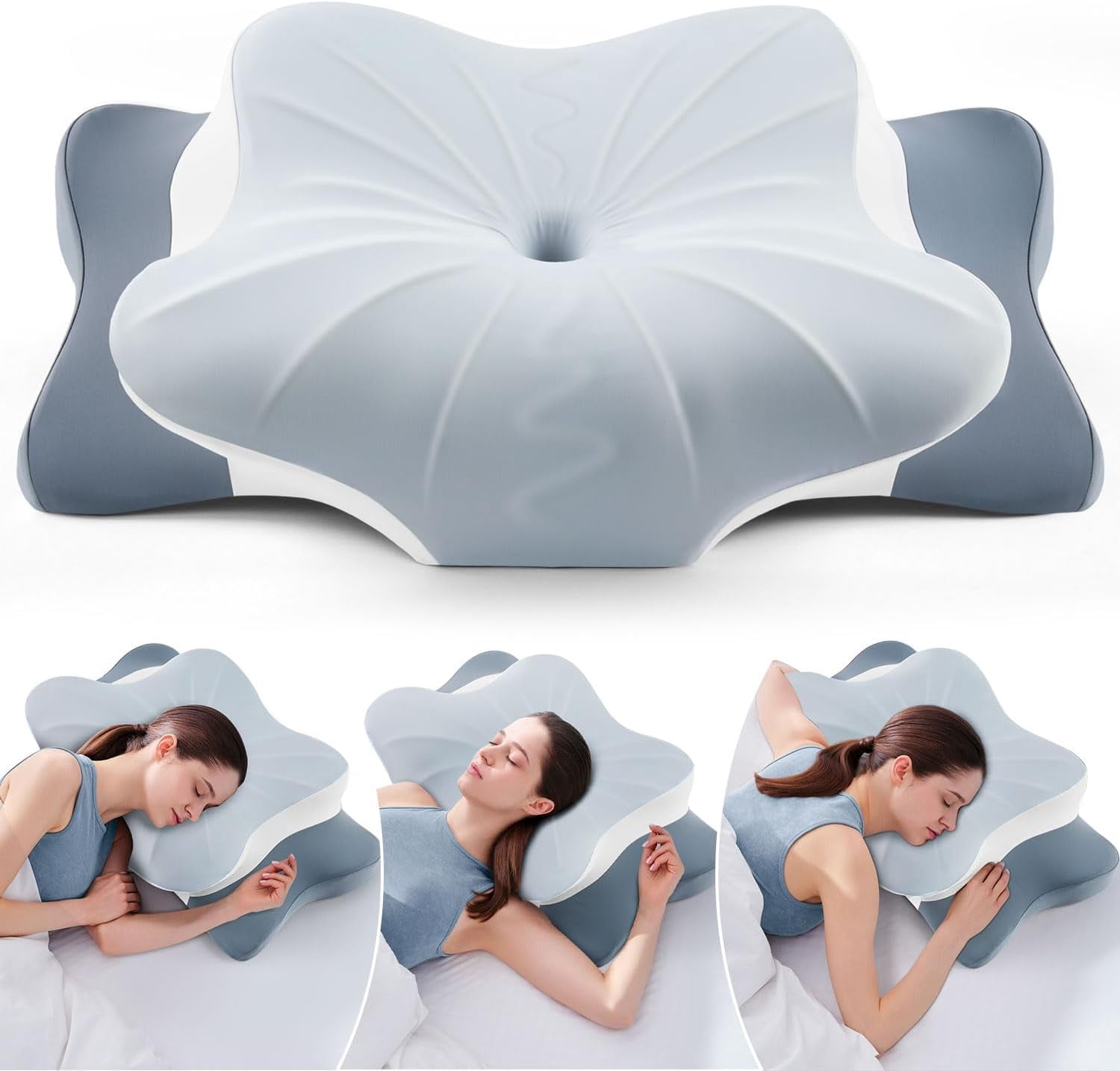 Contour Memory Foam Cervical Pillow for Neck Support