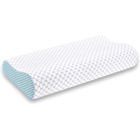 Contour Memory Foam Pillow Adjustable Orthopedic Cooling for Side Back Sleepers