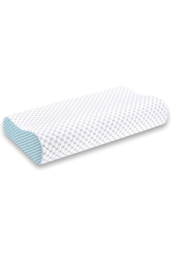 Contour Memory Foam Pillow Adjustable Orthopedic Cooling for Side Back Sleepers