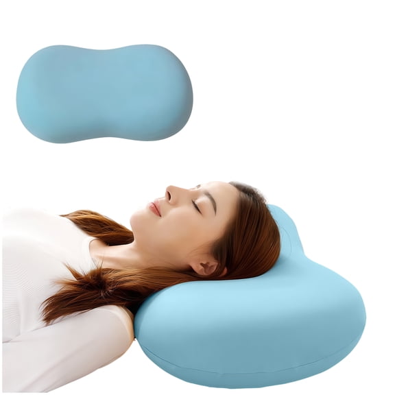 Contour Memory Foam Pillow for Sleeping – Ergonomic Cervical Neck Support Pillow, Orthopedic Bed Pillow for Side & Back Sleepers, Pain Relief with Washable Cover