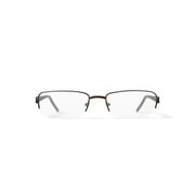 Contour Mens FM9188 Rectangular Prescription Eyeglasses with Case, Dark Brown