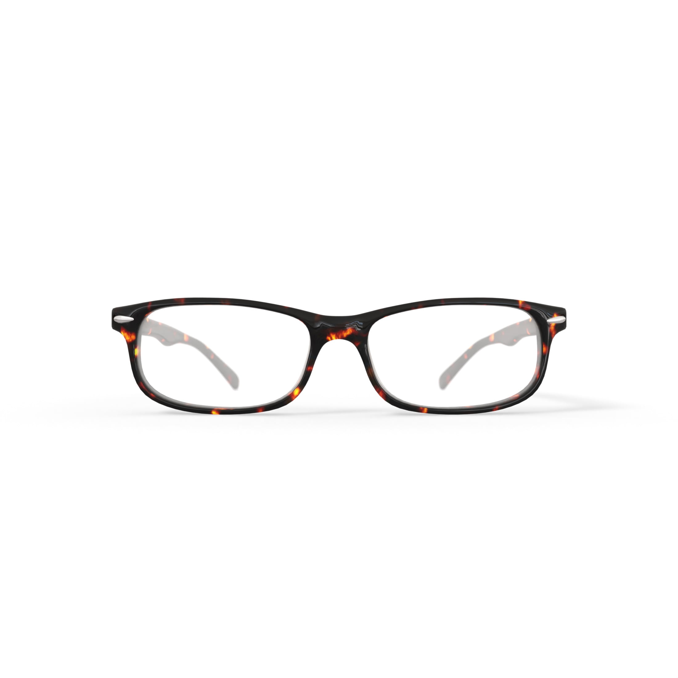 Walmart Men's FM9195 Rectangular Prescription Eyeglasses with Case, Brown Tortoise