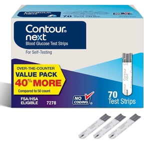 CONTOUR®NEXT Blood Glucose Test Strips, 70 Count