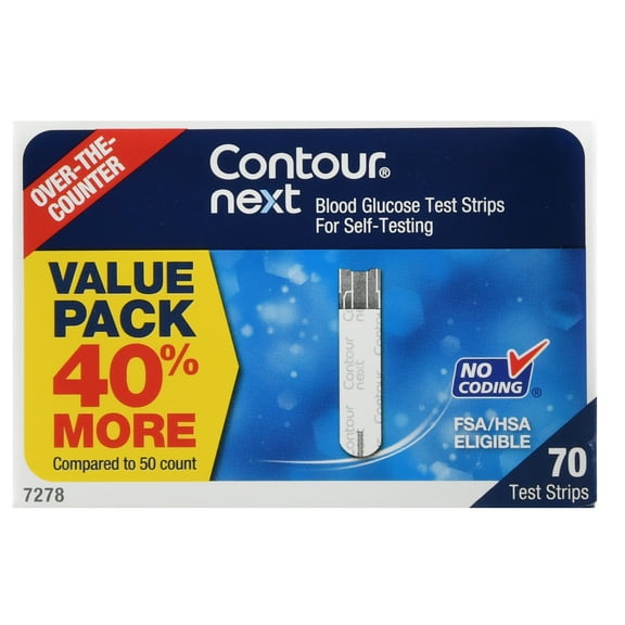 Contour Next Blood Glucose Test Strips Value Pack, 70 Count
