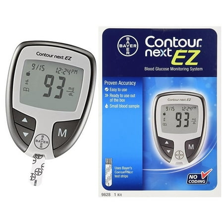 Contour Next EZ Blood Glucose Monitoring System with 10 Bayer Contour Next Strips