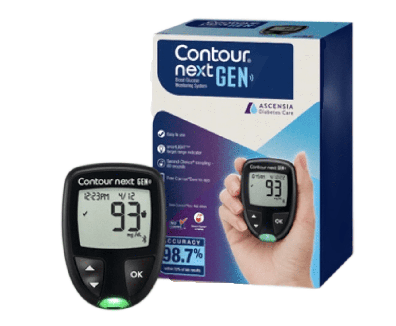 Contour Next Gen Blood Glucose Meter Monitoring System with Test Strips