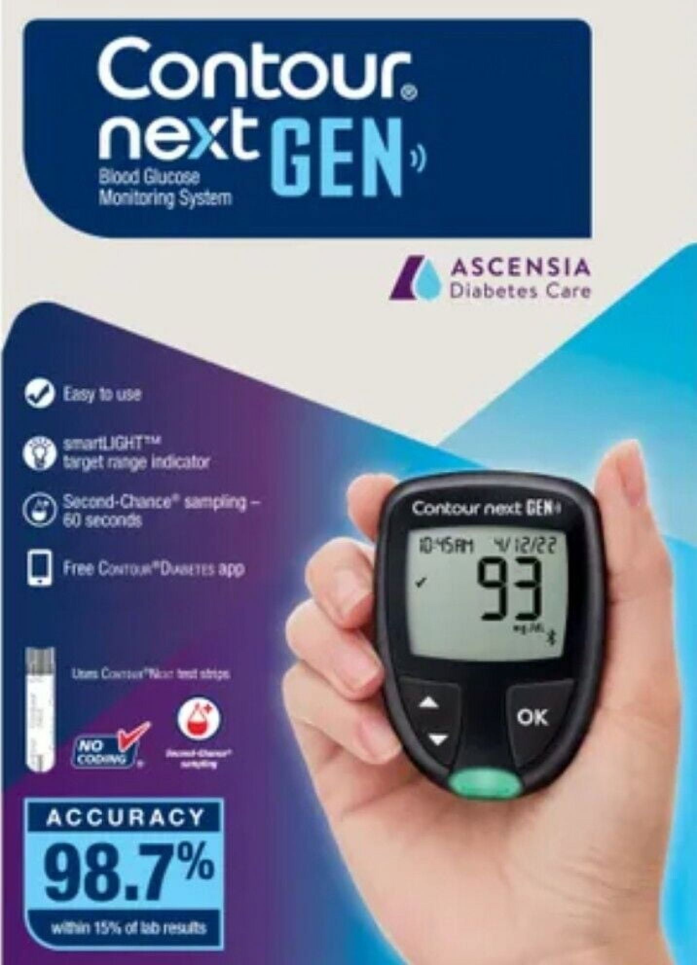 Contour Next Gen Diabetic Blood Glucose Monitoring System