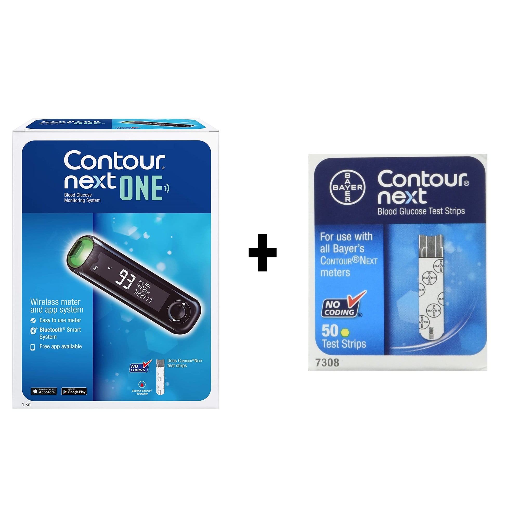 Contour Next ONE Blood Glucose Monitoring System + 50 Test Strips