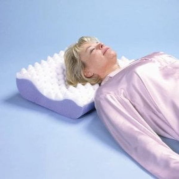 Contour Pillow With White Polycotton Cover - L 19" x H 5" x W 15"