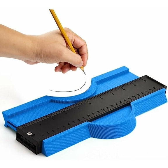 Contour Replication Tool, Non-Marring Profile Gauge, Wide Application For Parquet Carpentry, Perfect Fit Cutting, Easy Shape Tracing, Metal Locking Mechanism, And Durable ABS