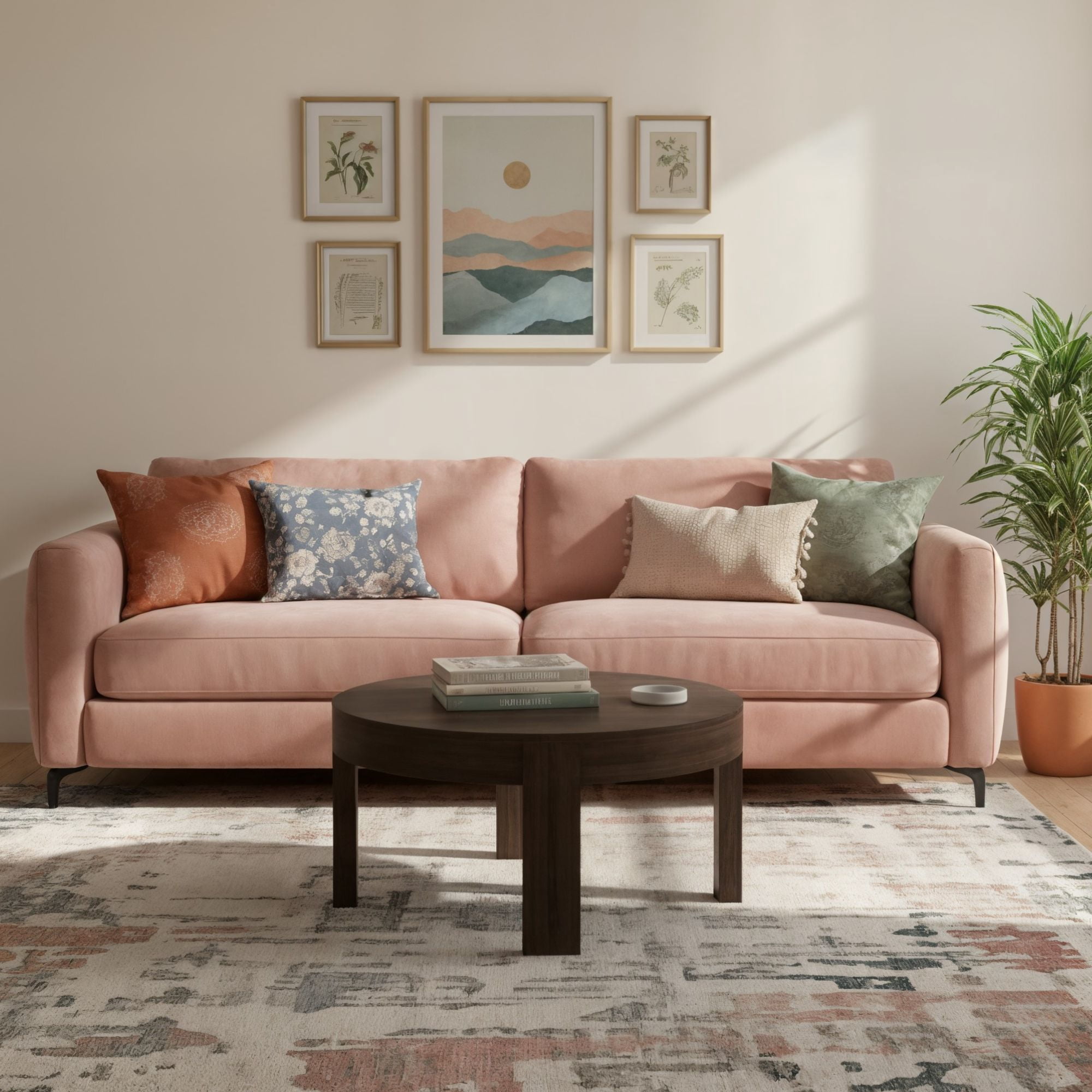 Contour Round Coffee Table (30in x 30in / 762mm x 762mm), Walnut ...