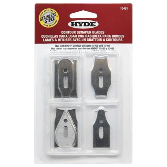 Contour Scraper Replacement 6 Stainless Steel Blades
