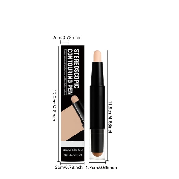 Contour Stick, 3g Highlighter Pen for Makeup, Face Sculpting Stick, Illuminating Contour Pencil, Portable Highlighting Wand, Natural Finish Highlighter