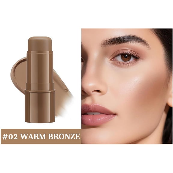 Contour Stick, Creamy Blendable Formula, Long-Lasting Natural Finish, For Face Sculpting, Highlighting & Daily Makeup, Portable Design For On-the-Go Use, Suitable For All Skin Types