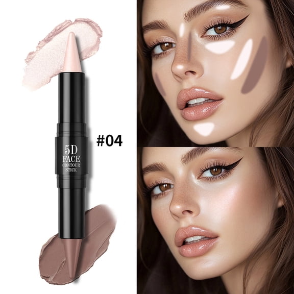 Contour Stick & Highlighter Stick 5D Facial Contouring, Modification Cream Contour Pen for Nose Highlighting & Facial Definition