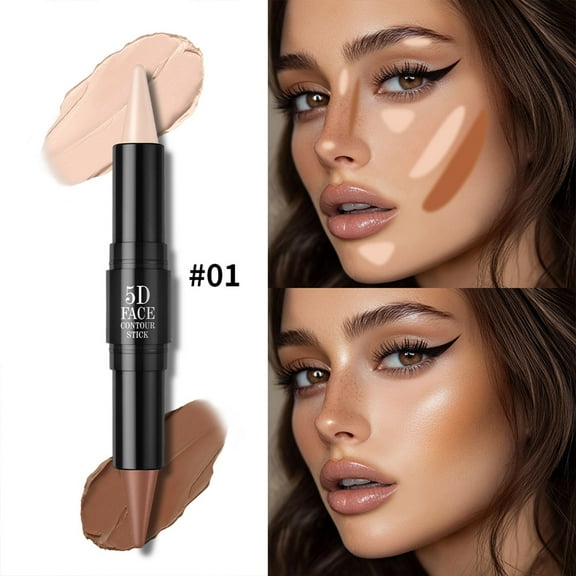 Contour Stick & Highlighter Stick 5D Facial Contouring, Modification Cream Contour Pen for Nose Highlighting & Facial Definition
