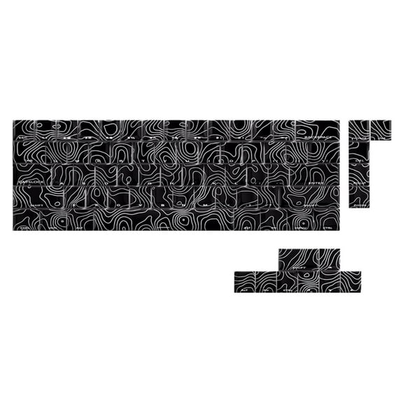Contour3.0 Keycap Set Original PBTs 64/74Keys Side Engraveds Translucents Keycaps for Gaming Mechanical Keyboards