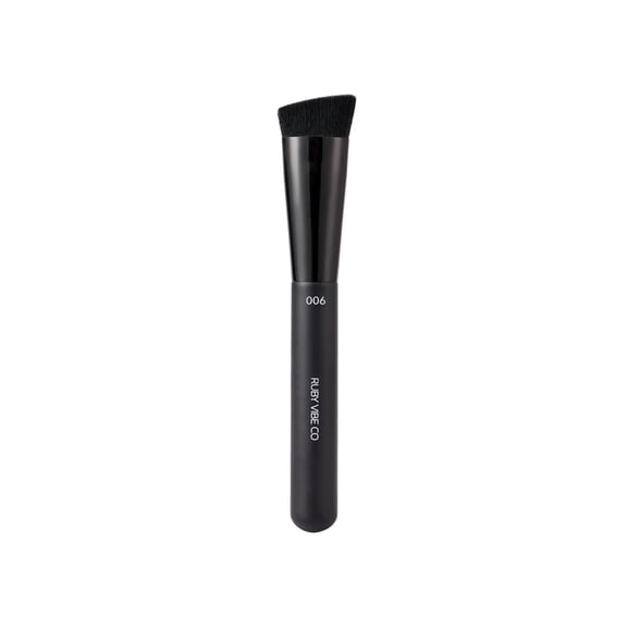 RUBY VIBE CO ContourSculpt Pro Brush, Angled Makeup Brush for Cream Contour, Liquid Foundation, Blush and Setting Powder