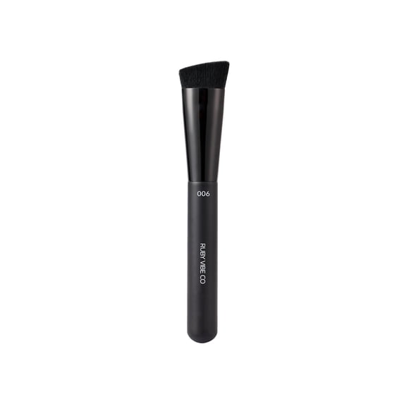 RUBY VIBE CO ContourSculpt Pro Brush, Angled Makeup Brush for Cream Contour, Liquid Foundation, Blush and Setting Powder