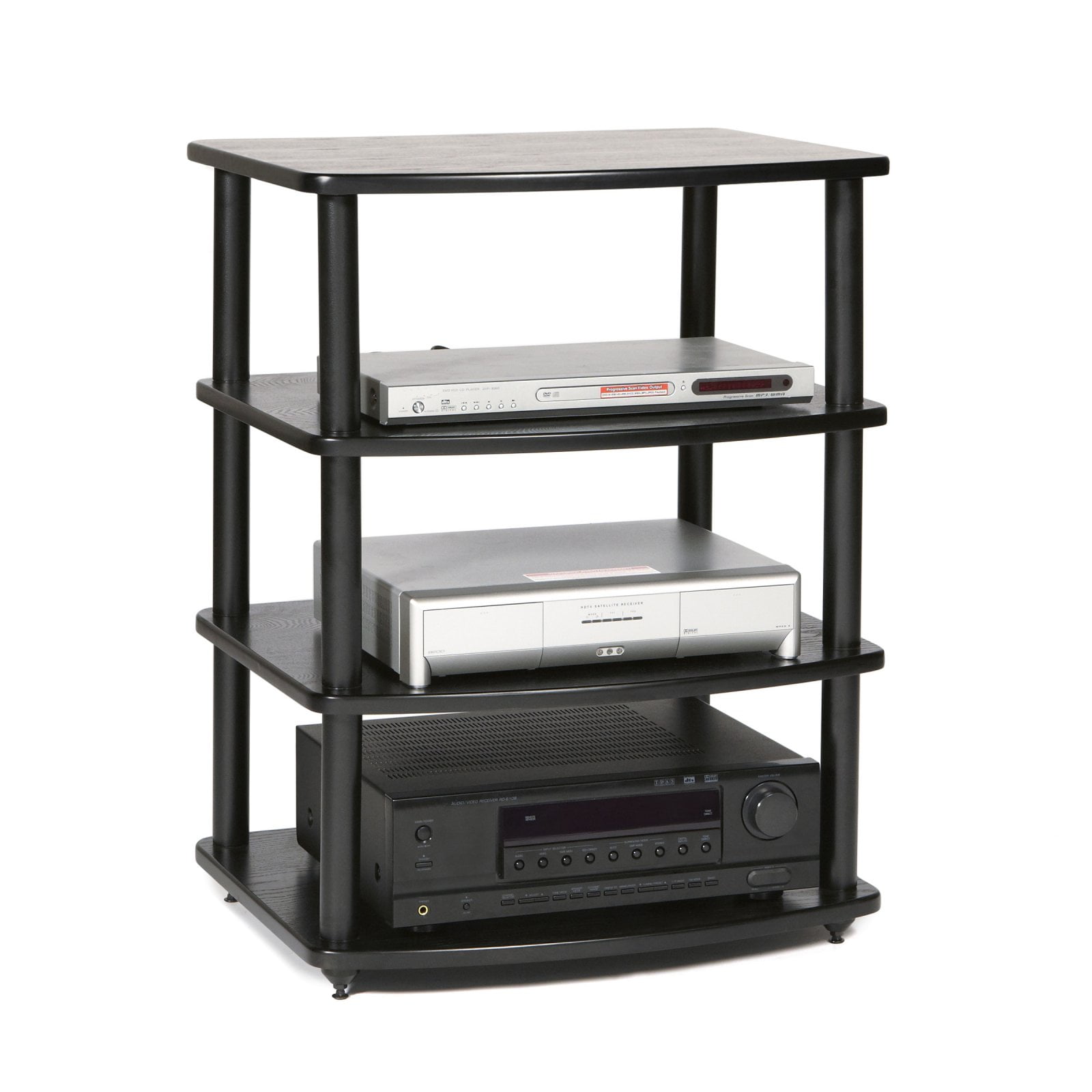 Contoured Audio Stand Natural Wood Veneers