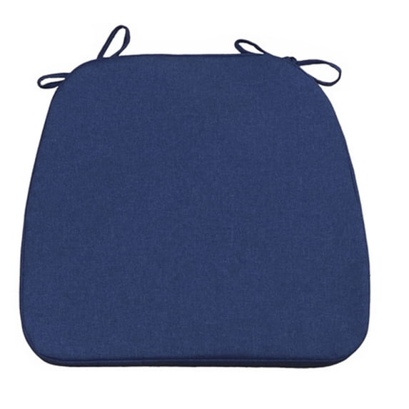 Contoured Cushion Cozival 5cm Thickened Strapped Chair Cushion - Contoured Dining Seat Pad with Secure Fit, Breathable & Machine Washable for Comfort & Posture Support, Memory Foam Seat Pad, Blue