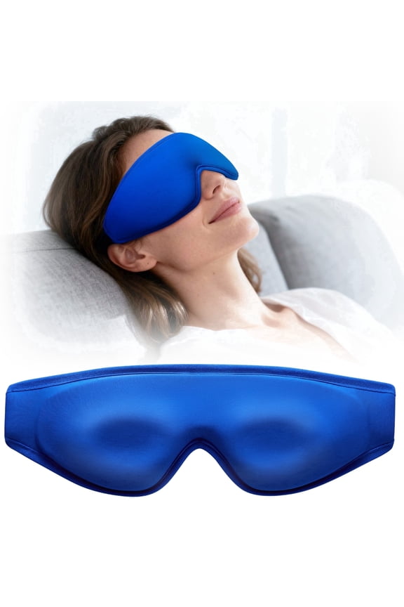 Contoured Gel Ice Eye Mask FSA HSA Eligible: Cold Compress for Puffy Eyes, Dark Circles, Sinus Pressure & Post-Surgery Relief, Reusable Cooling Therapy, Fits All Head Sizes, Daily Eye Care
