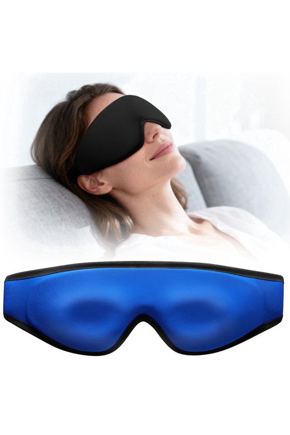 Contoured Ice Eye Mask: Cooling Gel Cold Compress for Puffy Eyes, Dark Circles, Sinus Pain & Eye Strain, Reusable Relief, Fits All Head Sizes, Daily Eye Care